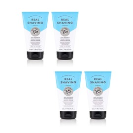 The Real Shaving Company Age Defence Traditional Shave Cream - Friction Free, Smooth Shave, Targeted Anti-Ageing for Dry or Mature Skin 4 x 125 ml