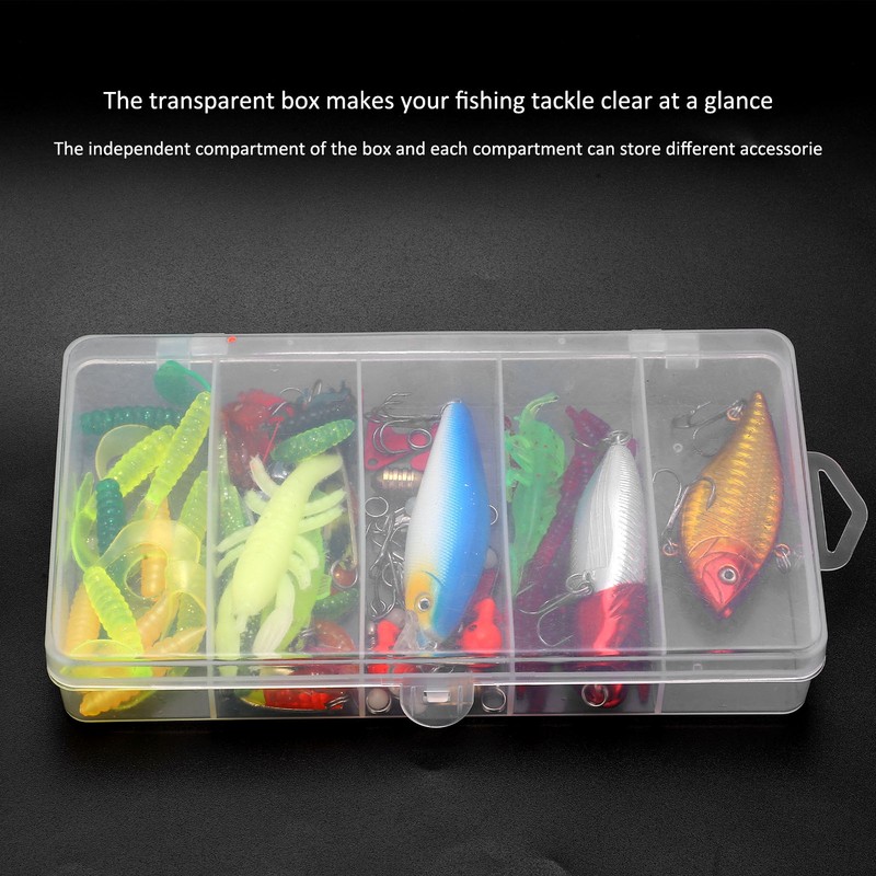 Fishing Tackle Set Soft and Hard Lure Baits Tackle Kit