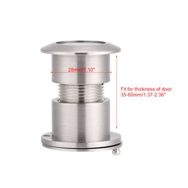 28 mm Door Viewer with Privacy Screen Door Viewer for Front Door House Hotel (Brushed Chrome)