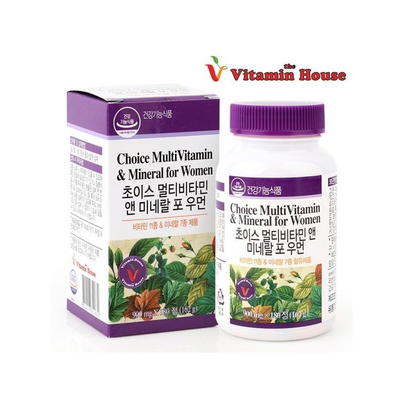 Vitamin House 비타민하우스 초이스 멀티비타민앤미네랄 포우먼 (180정) Vitamin House Choice