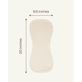 MON CHOU Organic Cotton Burp Cloths for Baby - 100% Pima Cotton Burp Rags - Absorbent, Reversible, Ultra Soft - Premium Burping Cloths for Babies (Meadow with Cocoa Back (2 Pack), 20” x 9.5”)