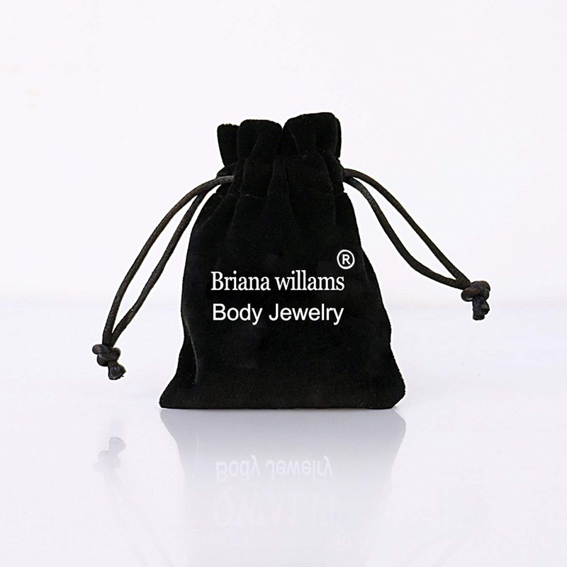 Briana Williams Clear Nose Stud Nose Piercing Retainers 20G 18G