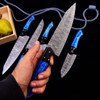 Aj Sanity Knives 5 knives set Handmade Damascus steel chef