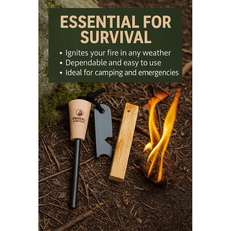 Primal Survival Kits: Flint and Steel Fire Starter - Ferrocerium