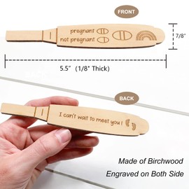 Surprise Pregnancy Announcements for Dad Grandparents Aunt Uncle - Wooden Positive Pregnancy Test & Keepsake Box - Baby Announcement Ideas Gift for Grandma Auntie Boyfriend