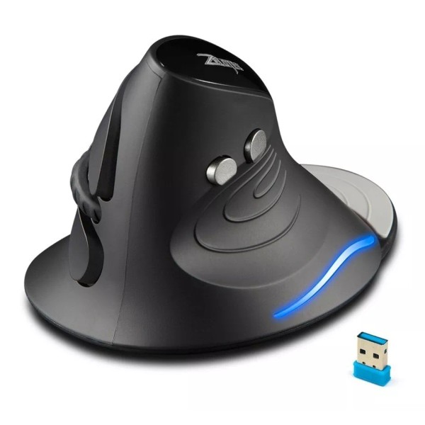 Zelotes Mouse gamer vertical inalámbrico Zelotes F-17 negro