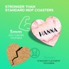 1 x Heart Coaster - Name Hanna Marble Stone Texture