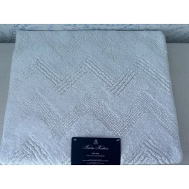 Brooks Brothers NEW Brooks Brothers White Premium LUXURY Cotton Bath Rug Mat Reversible Towel - Bath Rug