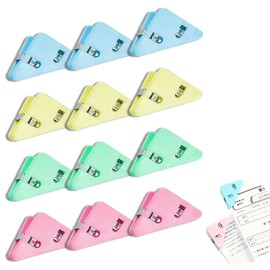 Daphilly Portable Documen Paper Clips, Colored Large Reading Paper Clips for Turning Pages, Binder Clips, Paper Clamps for Office School Home Desk Supplies, 12 PCS