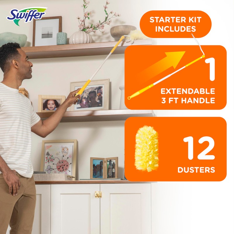 Swiffer Duster Heavy Duty Dusting Kit, Cleaning Supplies, ft Extended