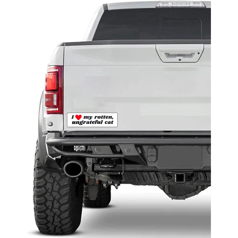 I Love My Rotten Ungrateful Cat Funny Meme Bumper Sticker