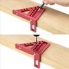 QWORK® Mitre Angle, 22.5-90° Multi-Angle Measuring Ruler, Multifunctional Scribing Tool