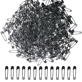 Ruidee 500 pcs Metal Mini Safety Pins for Home Office Use Art Craft Sewing Jewelry Making (Black)