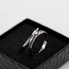 Uloveido 2pcs His and Her Endless Love Heart Ring Platinum