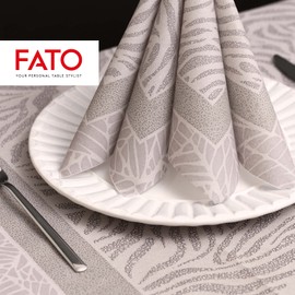 Fato - Trockene Papierservietten, Airlaid, Textileffekt, Packung mit 50 Servietten, Größe 40x40 gefaltet in 4, Dekoration Dschungelstaub