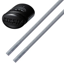 KIXSIX BUNGEE ROPELACE KX09LC04 (GREIGE) No Tie Shoelaces, Made in Japan, 1 Pair (2 Pieces), Elastic Shoelaces, Sneakers, Shoelaces, Quick Lace, Run Lace, Cord Stopper, Shoelace Lock, One-Touch