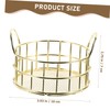 COHEALI 4pcs Foldable Metal Storage Basket Round Craft Cosmetic Snack