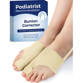 Habioer Bunion Corrector for Women and Men, Breathable Big Toe Straightener, Bunion Relief Splint & Pad, Comfortable for Day/Night Use, Fit for R/L, Washable