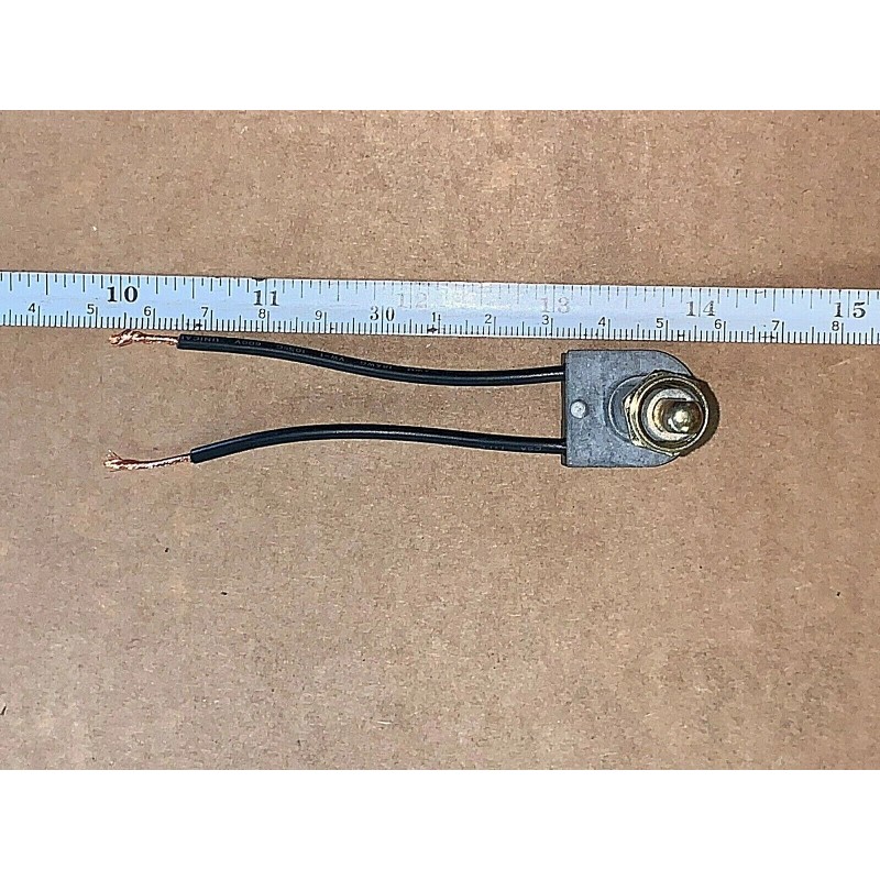 CANAL Brass Push button switch 6A 125V, 1 1/8" thread,