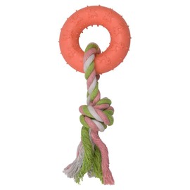 Fancy Pets Juguete para Perro de Caucho Aro con Cuerda