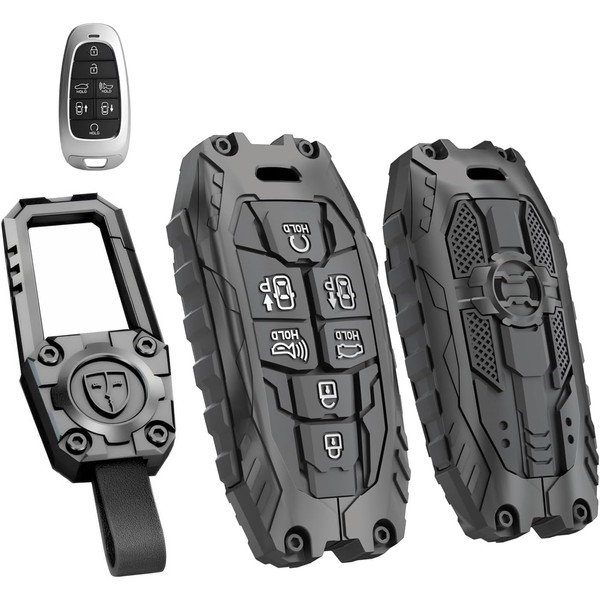WKIOERAD Heavy Zinc Alloy Key fob Case Cover with Keychain