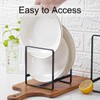 QUMENEY 2 Pack Large Plate Holders Organizers Plate Racks Upright