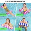 2-Pack Swimming Pool Float, Multi-Purpose Inflatable Pool Hammock (Saddle, Lounge
