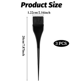 Hair Dye Brush, 3 Pcs Black Hair Color Brush, Color Brushes for Hair Stylist, Hair Color Applicator Brush Hair Dying Brush Set Hair Salon Supplies Color Tint Brushes for Salon Use Home DIY Dyeing