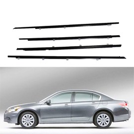 munirater Chrome Weatherstrip Window Moulding Trim Seal Belt Replacement for 2008-2012 Accord