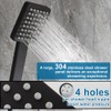 POP SANITARYWARE All Metal Matte Black Handheld Shower Head, Luxury