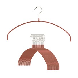 Mawa Narrow Petite Clothing Hangers, Steel Hanger with Non-Slip Coating, for Shirts, Dresses, Camisoles, T-Shirts, Space-Saving, 360-degree Rotatable Hook, Set of 20, Copper