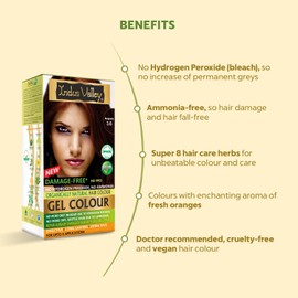 Indus Valley Plant based gel hair colour, no PPD, ammonia, peroxide, heavy metals or hydrogen peroxide based. Cover your grey with this dye product made from 90% chemical free natural henna and plants. For men and women... important, please see the pictu