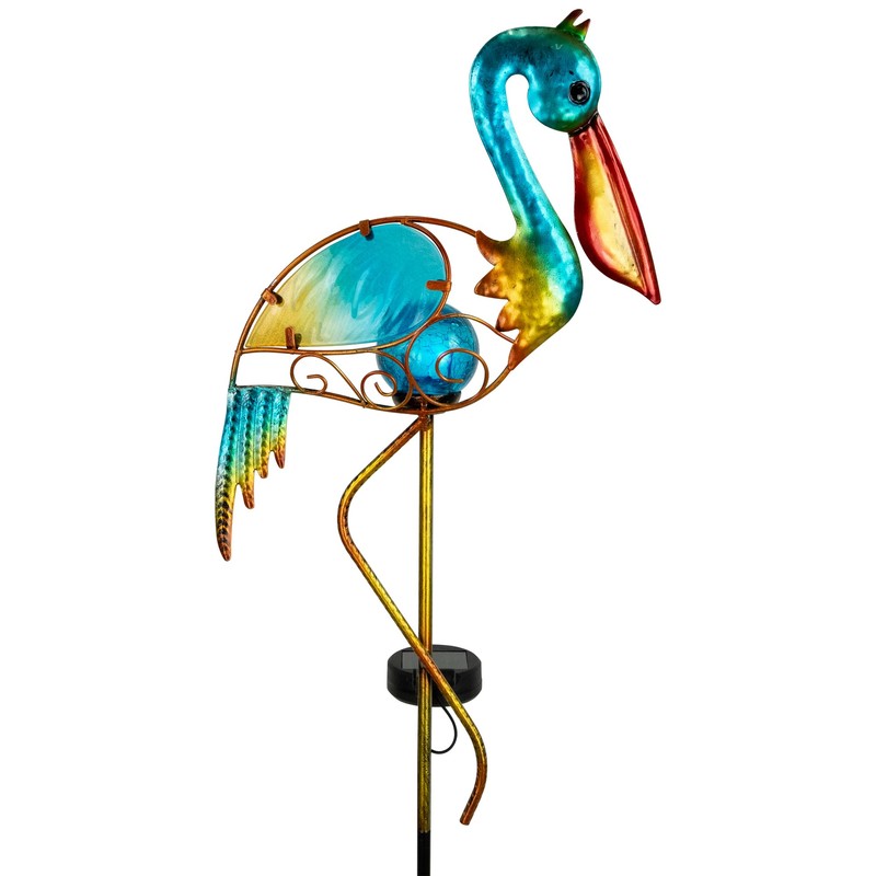 Solar Lighted Pelican Outdoor Garden Stake - 37.5"