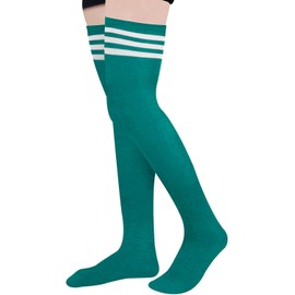 Striped Thigh High Socks Knee High Socks for Women Teen Girls, Long Socks Over the Knee Socks Striped Socks School Socks