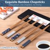Antner 5 Pairs Bamboo Chopsticks Reusable Chop Sticks Japanese Style