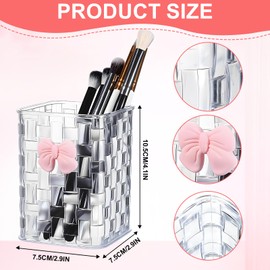 Alrens 2Pack Makeup Brush Holder and Pen Holder for Desk Organiser Cute Accessories for Girls Vanity, Cosmetics, Bathroom Countertop