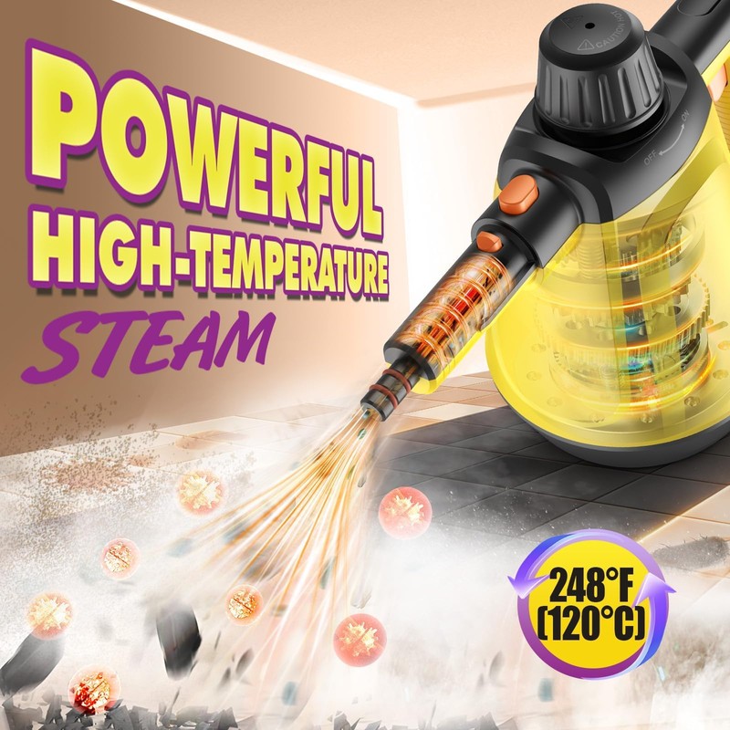 Steam Cleaner, Deep Cleaning Steam Cleaner for Home, 1200W Handheld