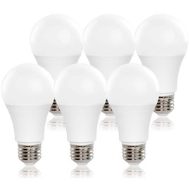 GoodBulb LED A19 Light Bulbs | 9 Watt (60 Watt Equivalent) | E26 Base | Warm White 3000K | EcoSmart Lights | High Output 825 Lumens | 6 Pack