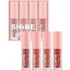 Set de 4 Brillos de Labios Hidratantes Nude, Gloss Líquido