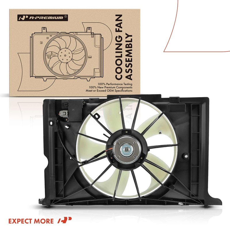 A-Premium Engine Radiator Cooling Fan Assembly Compatible with Select Toyota