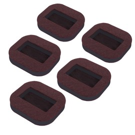 Lotsdonxia 5-Pack Furniture Caster Cups with Non-Slip Base – Chair Tables Wheel Stoppers and Floor Protectors for Most Furniture Castors (Brown)