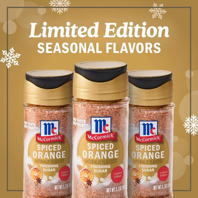 McCormick Finishing Sugar, Spiced Orange, Limited Edition, Bright Citrus Flavor