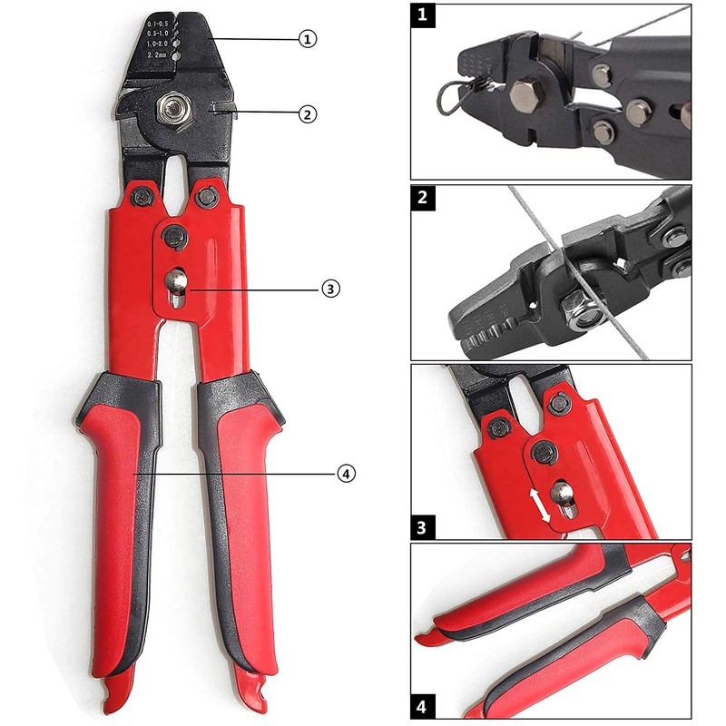 Fishing Wire Rope Crimping Pliers, Fish Leader Line Crimping Tool
