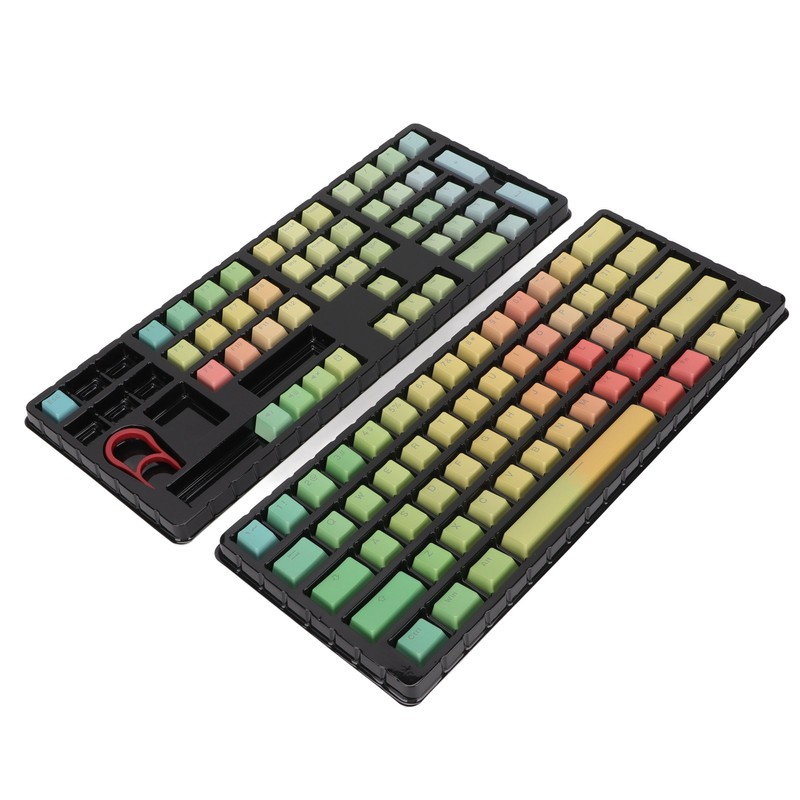 Keycaps PBT Translucent Sublimation Rainbow Gradient Mechanical 108 Keycaps for