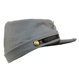 100% Wool Men's Civil War Replica Kepi Hat Grey Medium