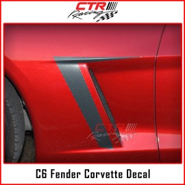 CTR Racing C6 Corvette Fender Carbon Fiber Stripes Decal C7 Style Look 05-13