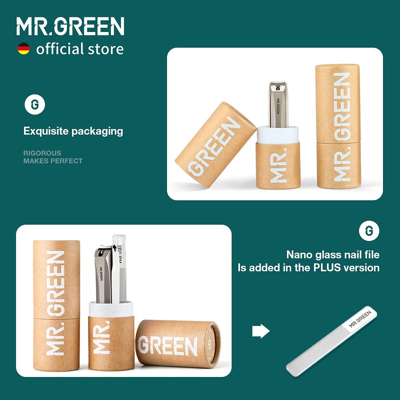 MR.GREEN Nail Clippers Anti Splash Fingernail Cutter Stainless Steel Manicure