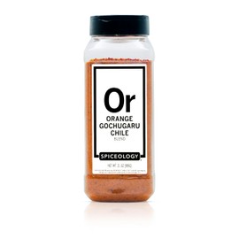 Spiceology – Orange Gochugaru Chile Seasoning – Sweet Heat Spice Blend with Korean Chile Flakes and Bright Citrus Zest – Bold Spice Rub for Chicken, Pork, Seafood & More – 21 oz