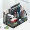 Desk Organiser, Mesh Metal Pen Holder, Black, Office Organiser with