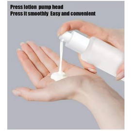 3PCS 50ml/1.7oz Empty Clear Frosted Glass Cosmetic Lotion Bottle with Wood Grain Lid Refillable Travel Toiletries Container Pump Dispenser Vials Pot Jars for Cream Foundation Emulsion Essencial Oil